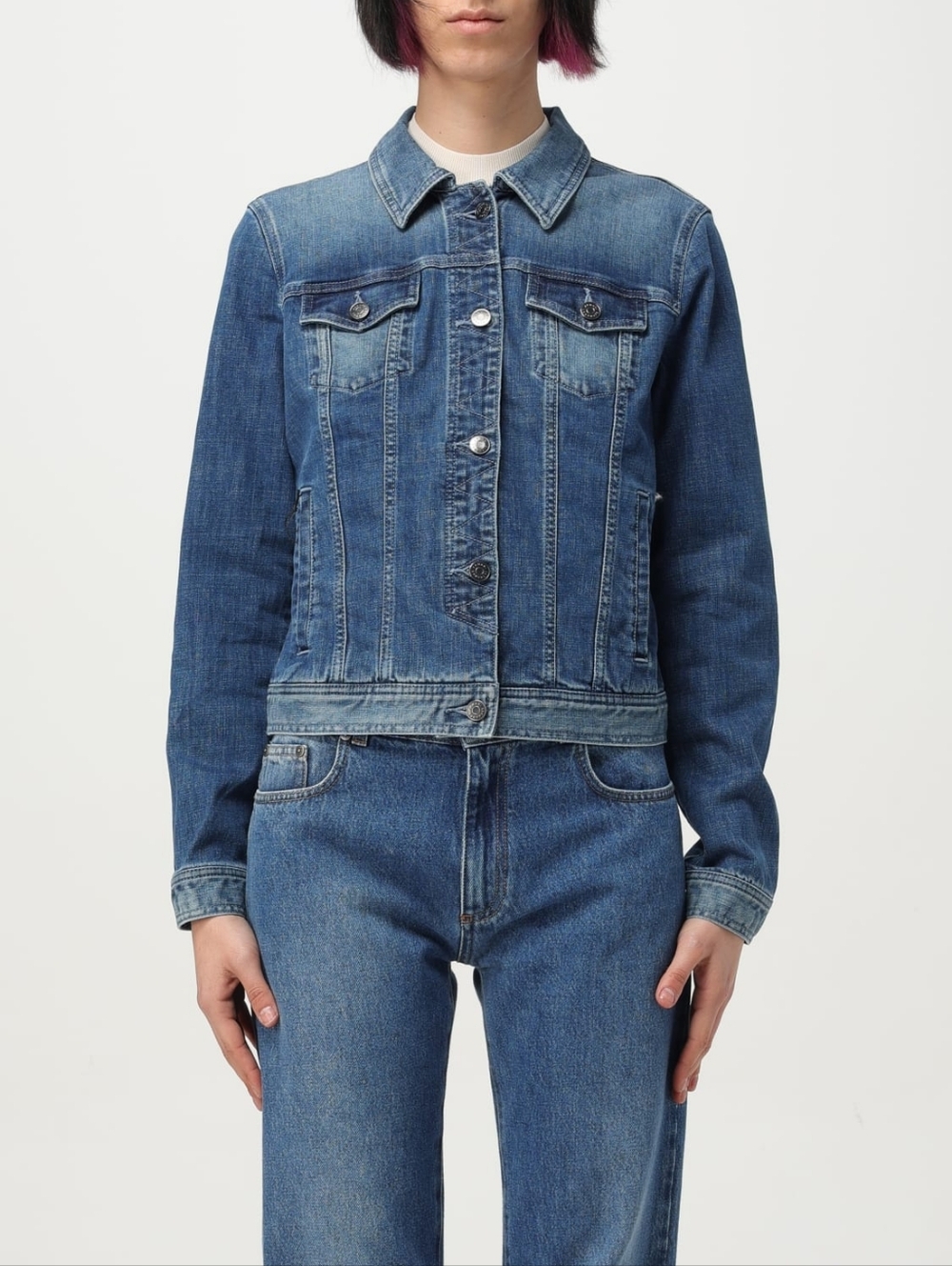 ARMANI JEANS Dark Blue Jean Jacket 42 US 6